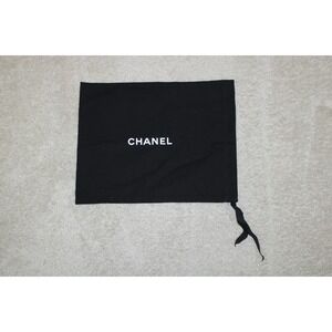 Chanel Black 11x14 Ribbon Closure Travel Luxury Dust Bag